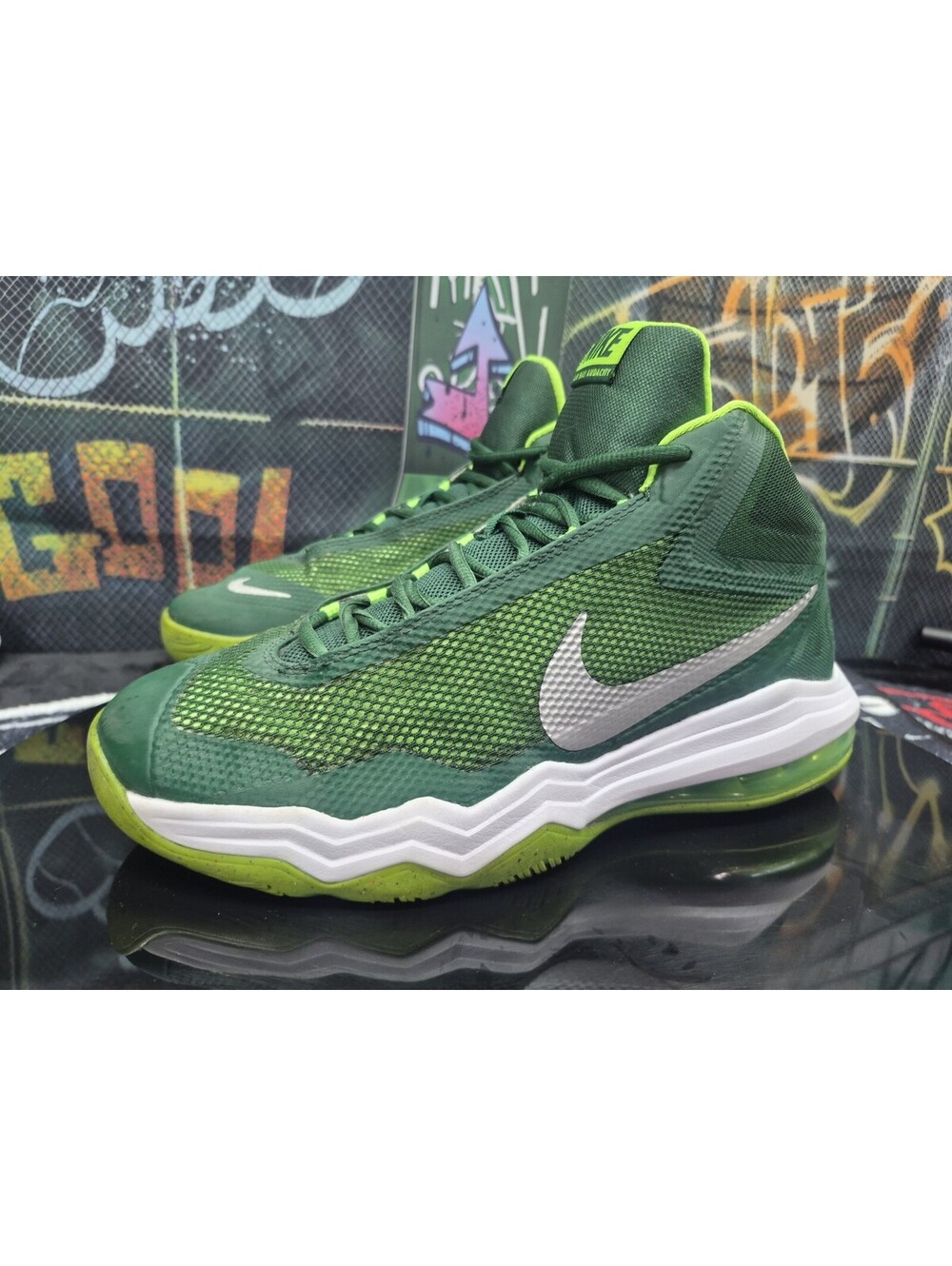 NIKE Air MEN 8.5M Max Audacity 2015 Green Mesh Mid-Top 749166-300